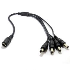 DC Splitter Cable - 1 to 4 Way DC Female to 4 Male Power 