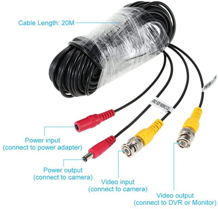 Dvr store camera cable